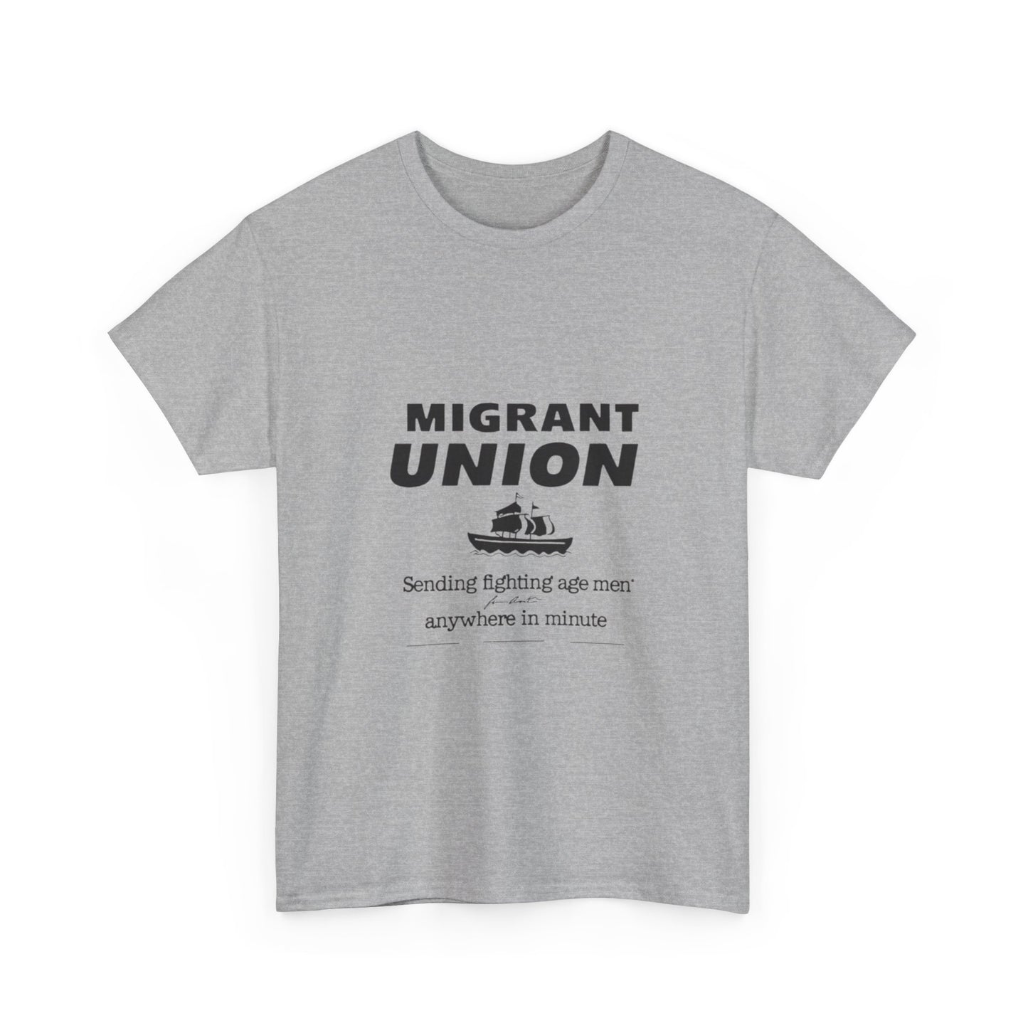 Migrant Union Graphic Tee - Casual Wear, Fundraising Events, Advocacy Apparel, Unisex Streetwear, Everyday Comfort
