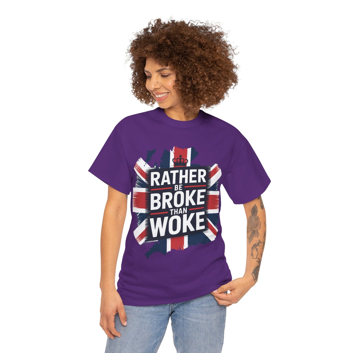 Broke vs. Woke Unisex Heavy Cotton Tee