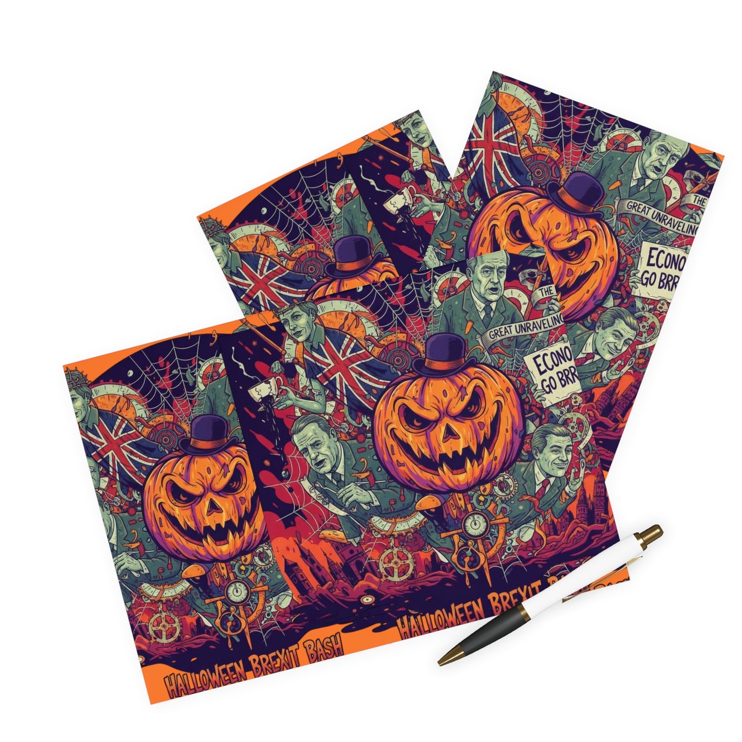 Halloween British satire patriot cards -  Greeting Cards, Spooky Cards for Halloween, Fun Cards for Parties, Unique Cards for Friends, Halloween Decor