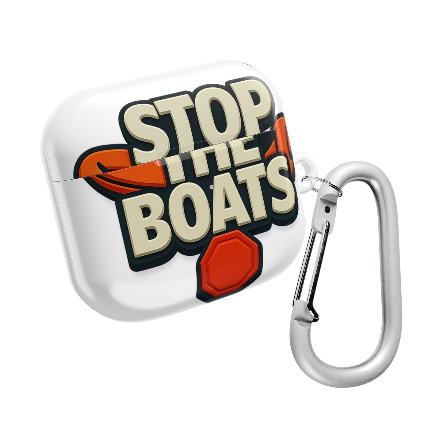 Bold Statement AirPod Case - Stop the Boats | Trendy Tech Accessory, Gift for Activists, Stylish Protection for Earbuds, Fun Phone [...]