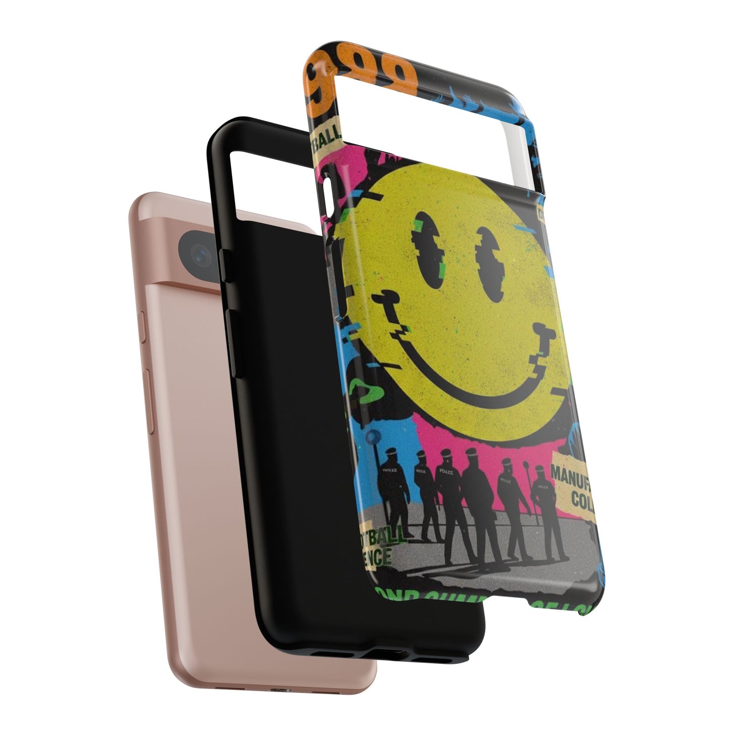 Acid house rave Vibrant iPhone Case, Tough Cases, Smiley Face Phone Cover, Fun Accessory, Colorful Phone Protector, Gift for Teenagers