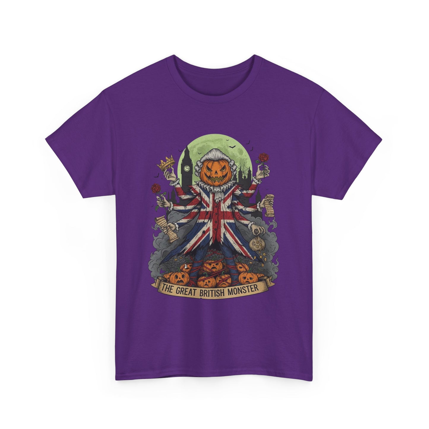 Halloween Themed Unisex Tee, The Great British Monster Shirt, Spooky Cotton T-Shirt for Halloween, Unisex Graphic Tee, Unique Gift Idea