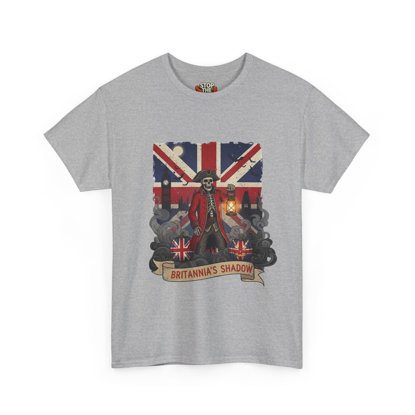 Stop the boats british patriot Halloween Unisex Heavy Cotton Tee