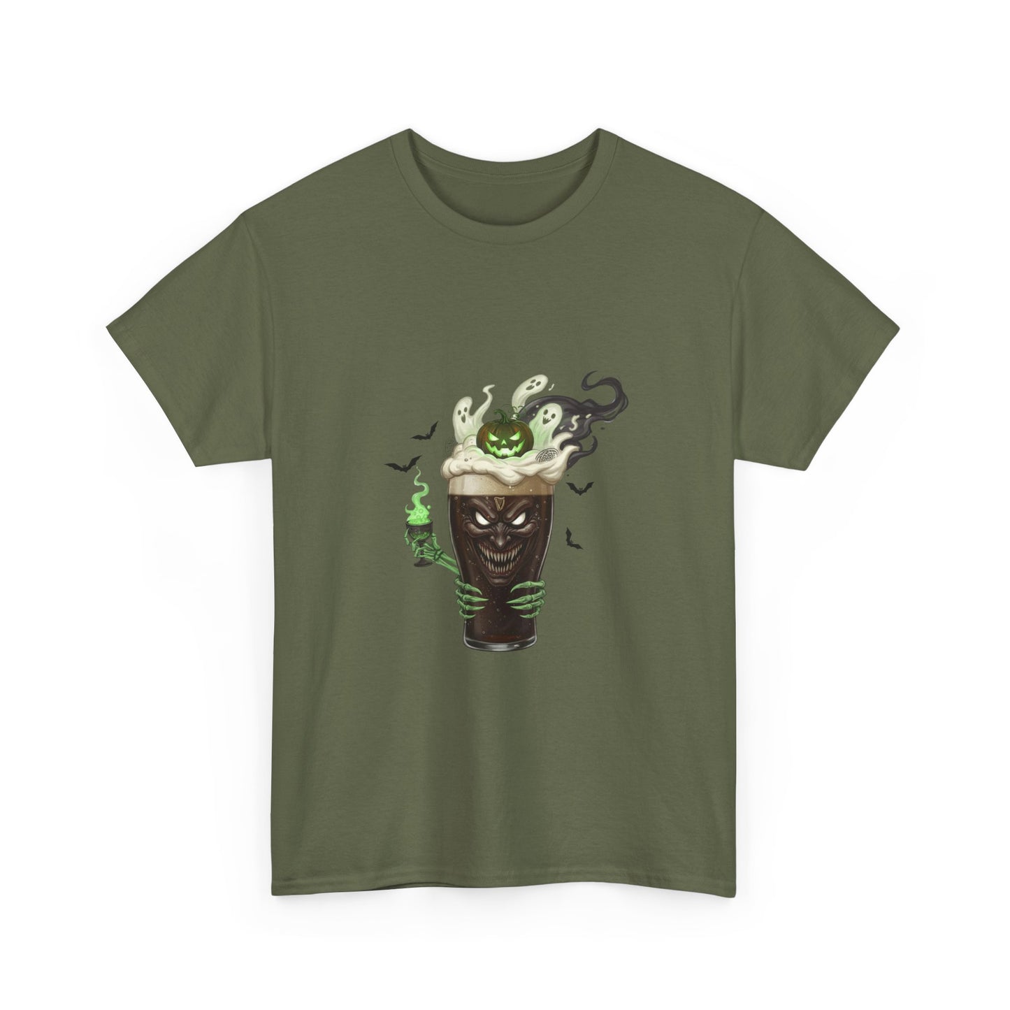 Guiness halloween Artistic Unisex Tee featuring Eco-Themed Design, Perfect for Casual Wear, Gift for Nature Lovers, Eco-Conscious Apparel, Earth Day