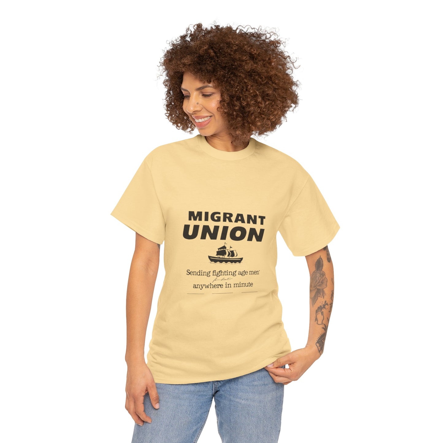 Migrant Union Graphic Tee - Casual Wear, Fundraising Events, Advocacy Apparel, Unisex Streetwear, Everyday Comfort