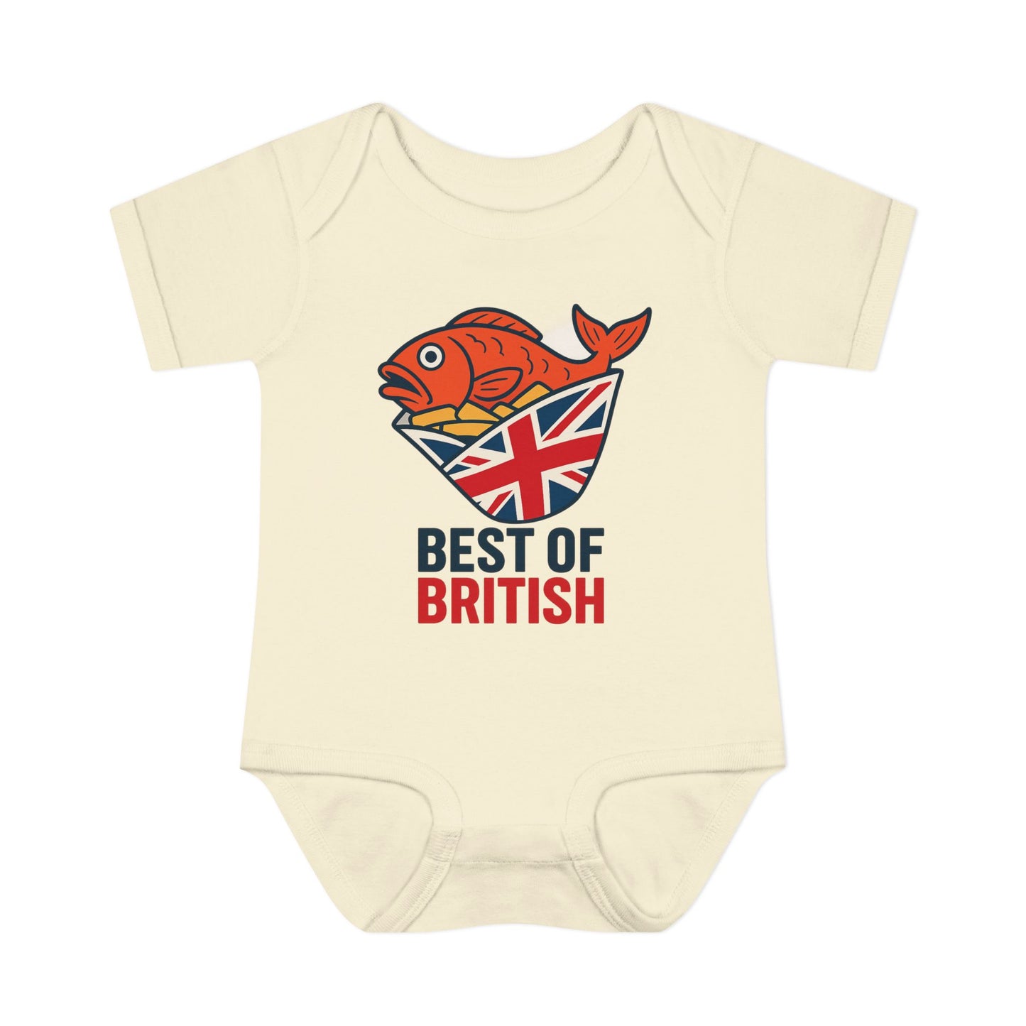 Fish & chips British Pride Baby Bodysuit, Cute Infant Outfit, Baby Shower Gift, British Culture Apparel, New Parent Essentials, Toddler Clothing
