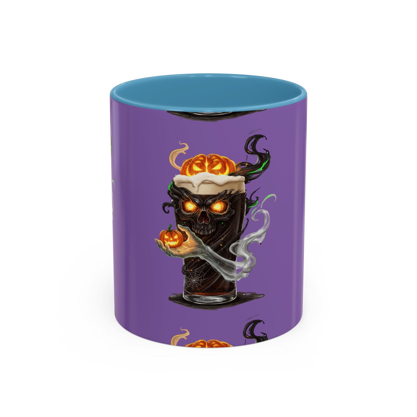 Halloween Skull Accent Coffee Mug - Spooky Drinkware for Fall, Halloween Parties, Home Decor, Gift for Goth Lovers, Skull Enthusiasts