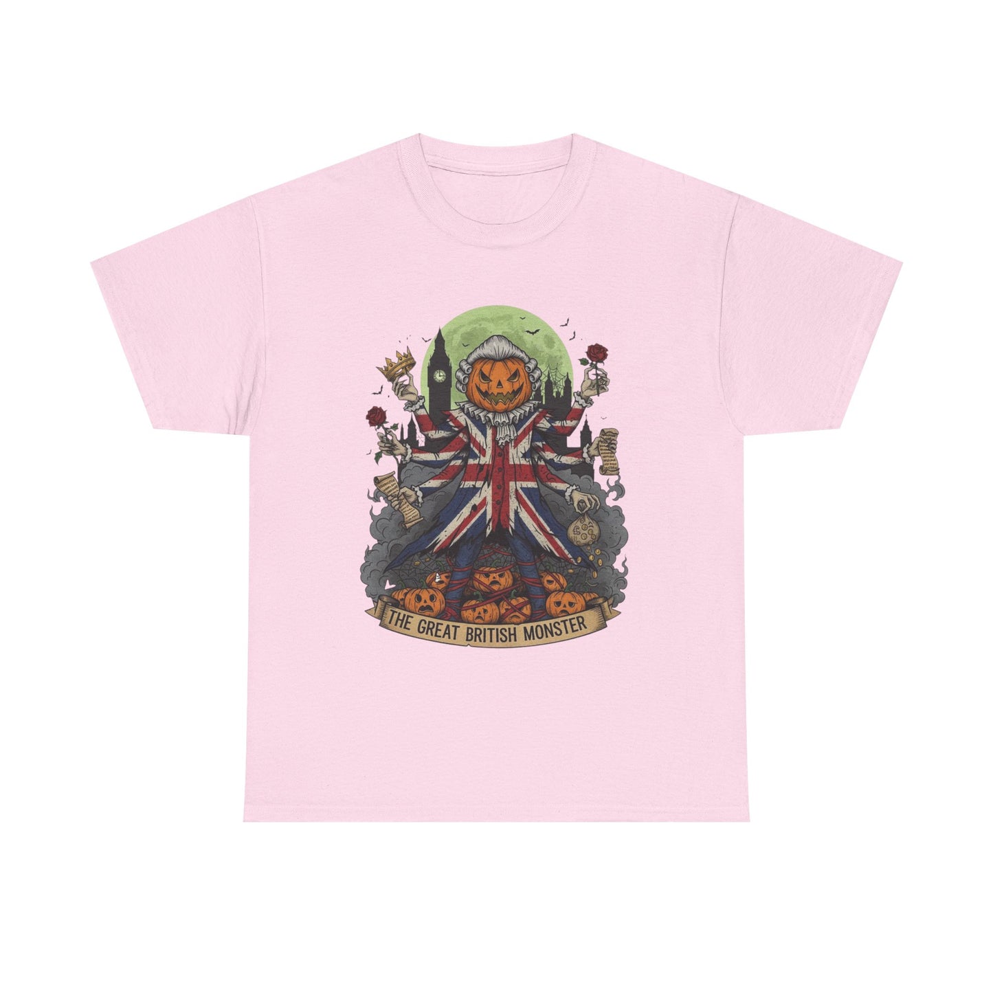 Halloween Themed Unisex Tee, The Great British Monster Shirt, Spooky Cotton T-Shirt for Halloween, Unisex Graphic Tee, Unique Gift Idea