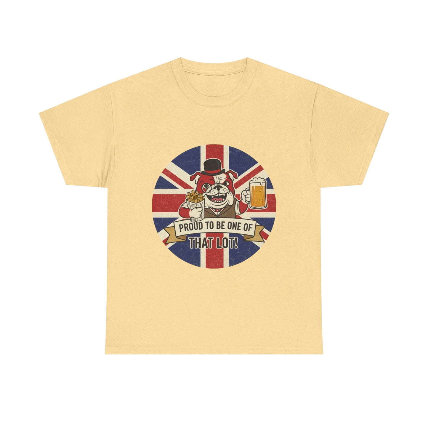 British  bulldog patriot satire cool design Unisex Heavy Cotton Tee shirt all sizes