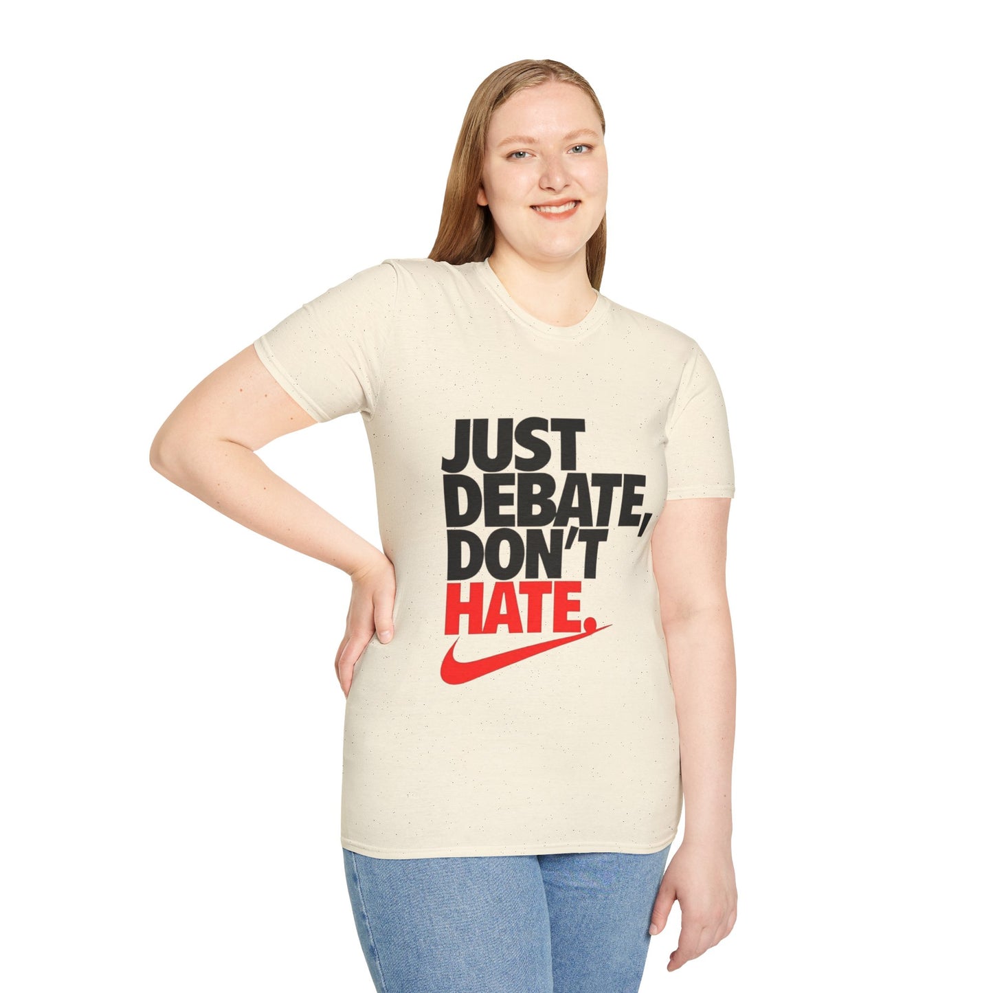 Just Debate T-Shirt - Unisex Softstyle Tee for Open Dialogues