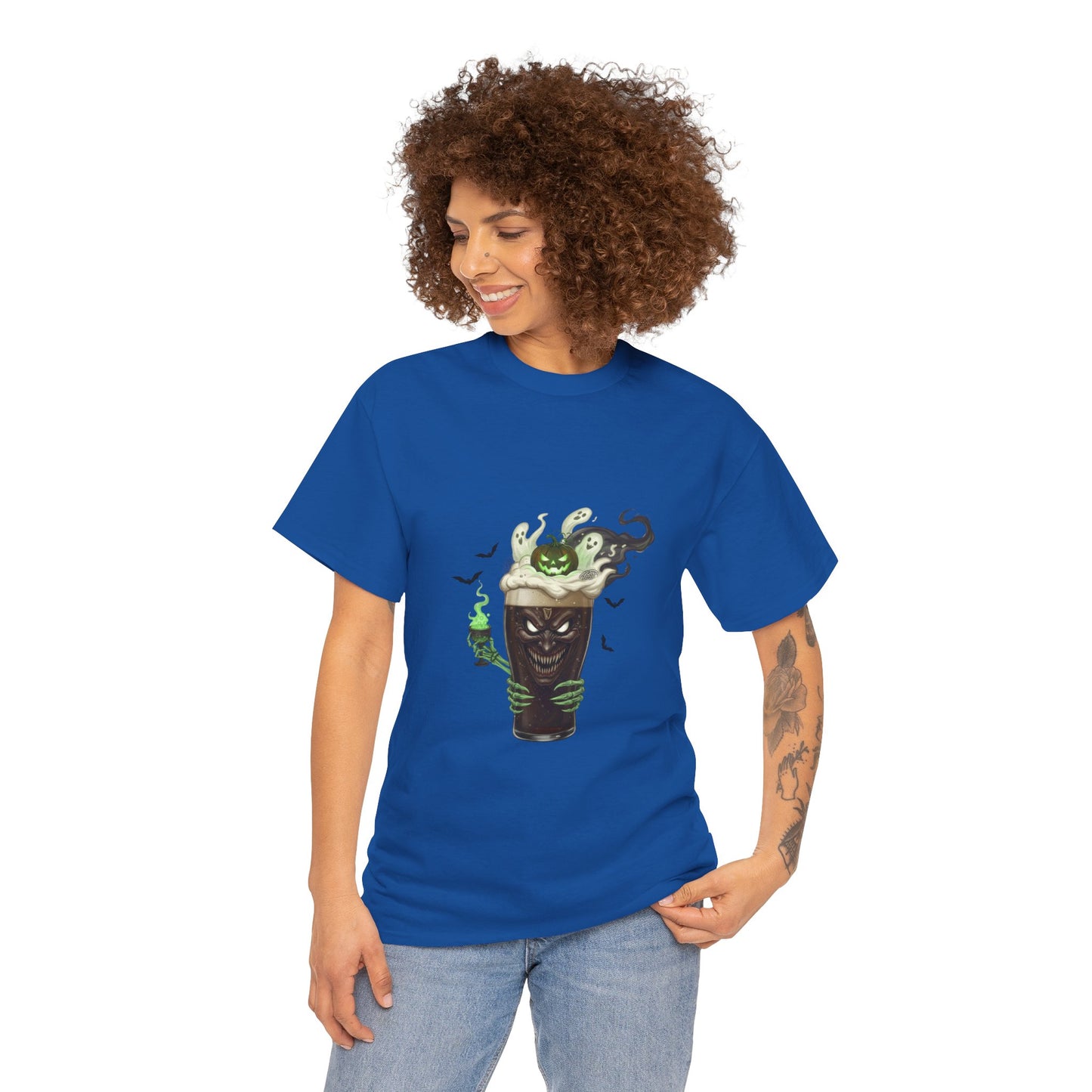 Guiness halloween Artistic Unisex Tee featuring Eco-Themed Design, Perfect for Casual Wear, Gift for Nature Lovers, Eco-Conscious Apparel, Earth Day