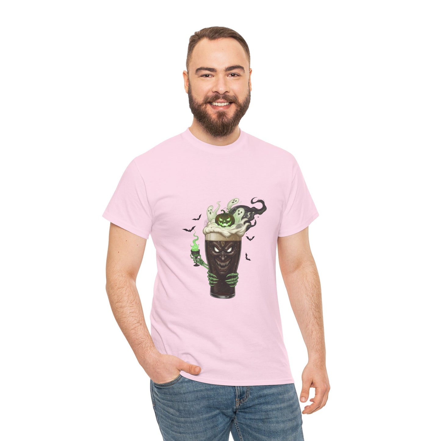 Guiness halloween Artistic Unisex Tee featuring Eco-Themed Design, Perfect for Casual Wear, Gift for Nature Lovers, Eco-Conscious Apparel, Earth Day
