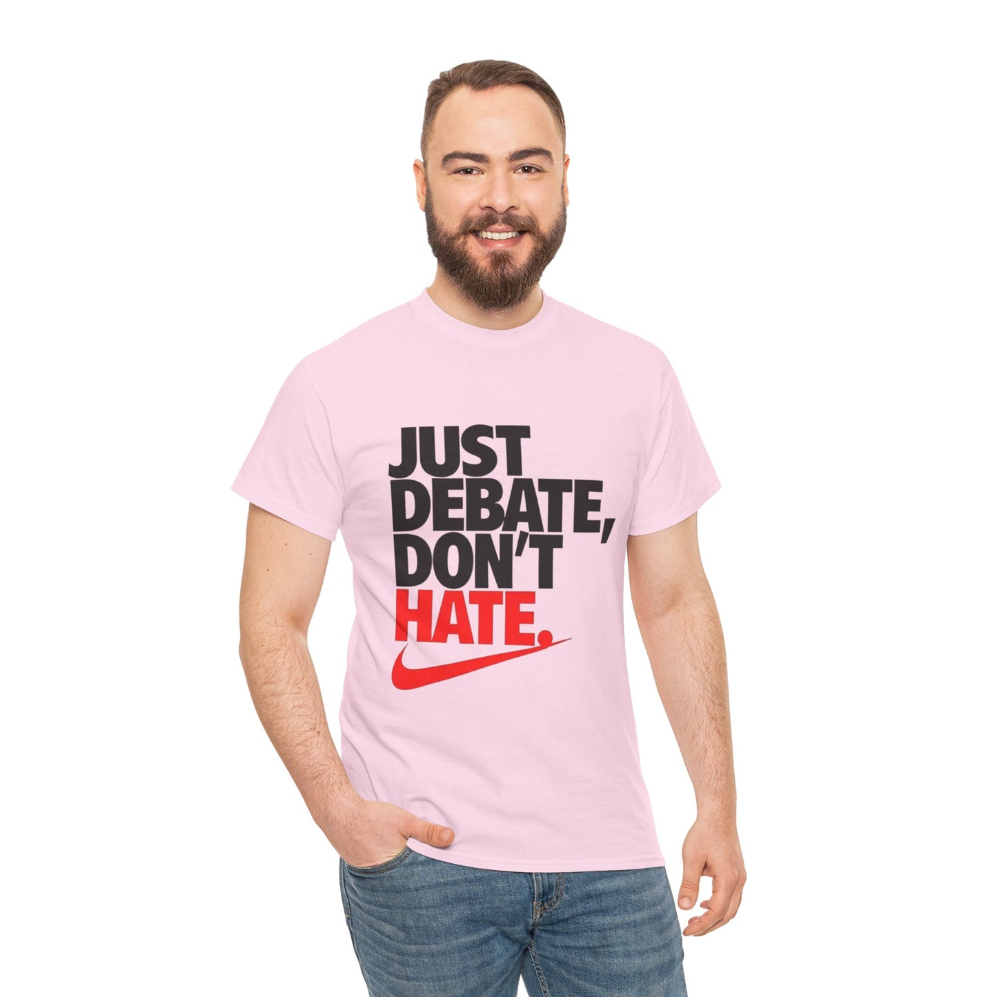 Unisex Cotton Tee - Just Debate, Don't Hate