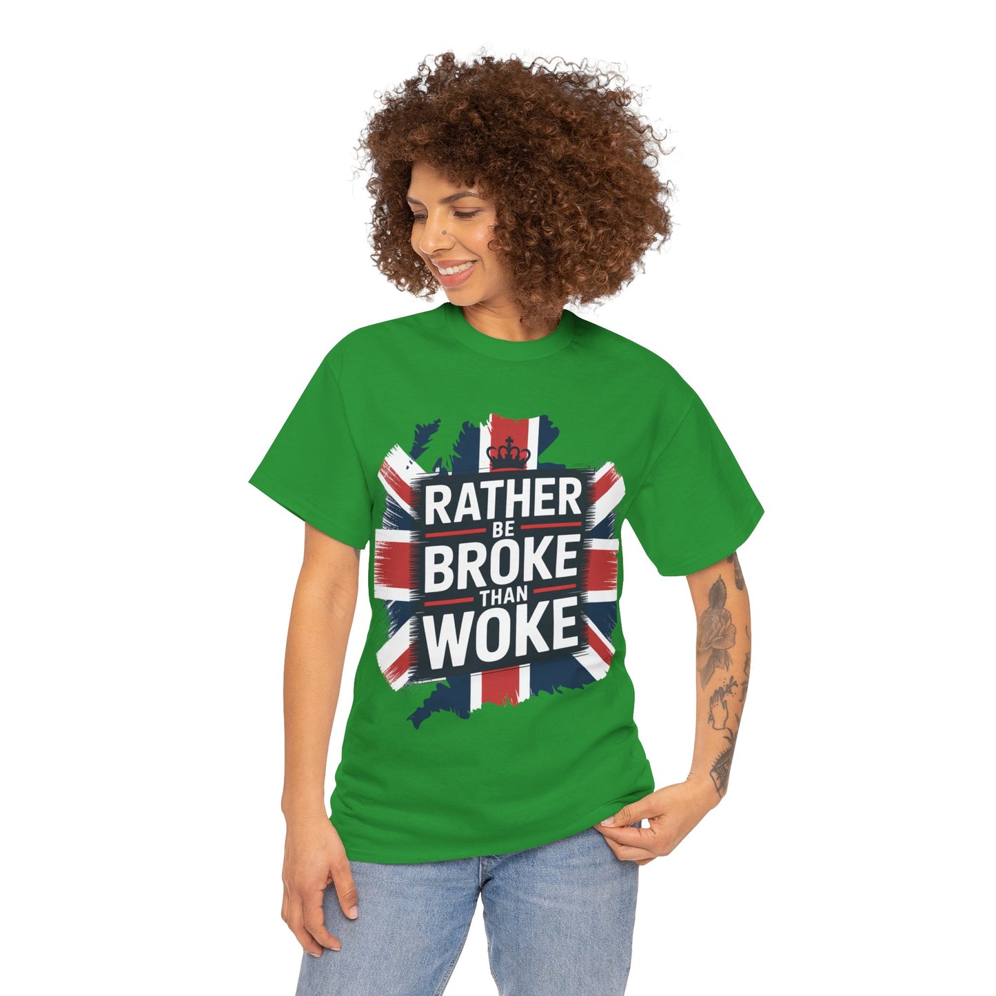 Broke vs. Woke Unisex Heavy Cotton Tee