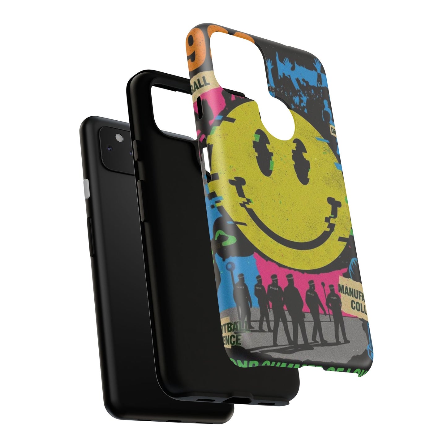 Acid house rave Vibrant iPhone Case, Tough Cases, Smiley Face Phone Cover, Fun Accessory, Colorful Phone Protector, Gift for Teenagers