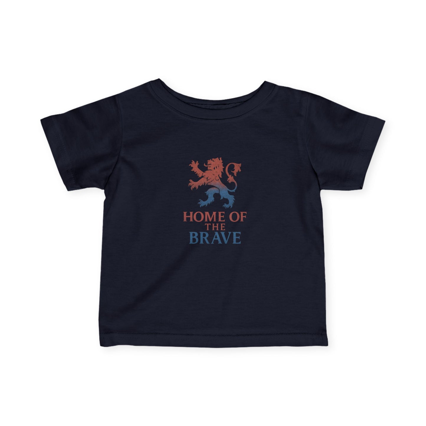Patriotic Infant Tee - Home of the Brave, Baby Shirt, Toddler T-Shirt, Kids Pride Apparel, 4th of July Outfit, Gift for New Parents