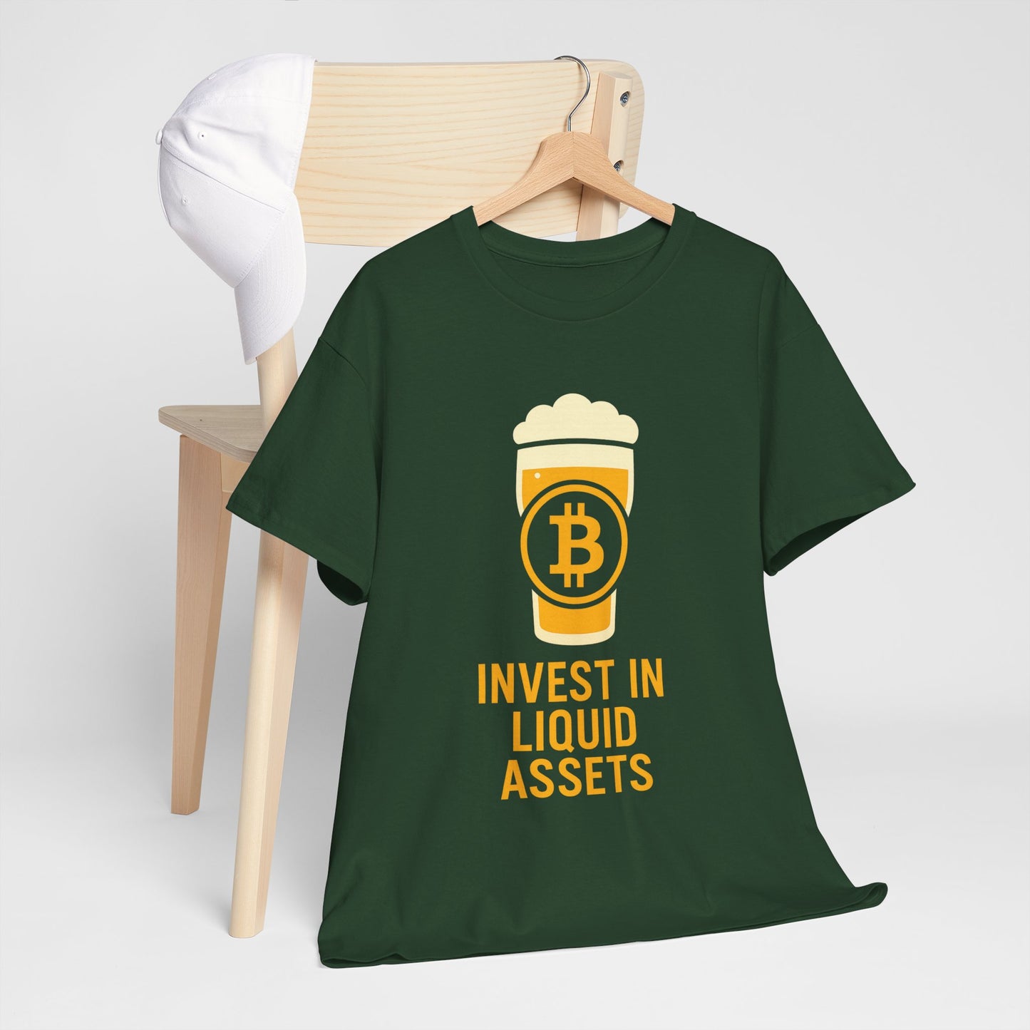 Bitcoin liquid assets Investment Unisex Heavy Cotton Tee, Crypto Shirt, Financial Humor Tee, Gift for Investors, Funny Bitcoin Apparel