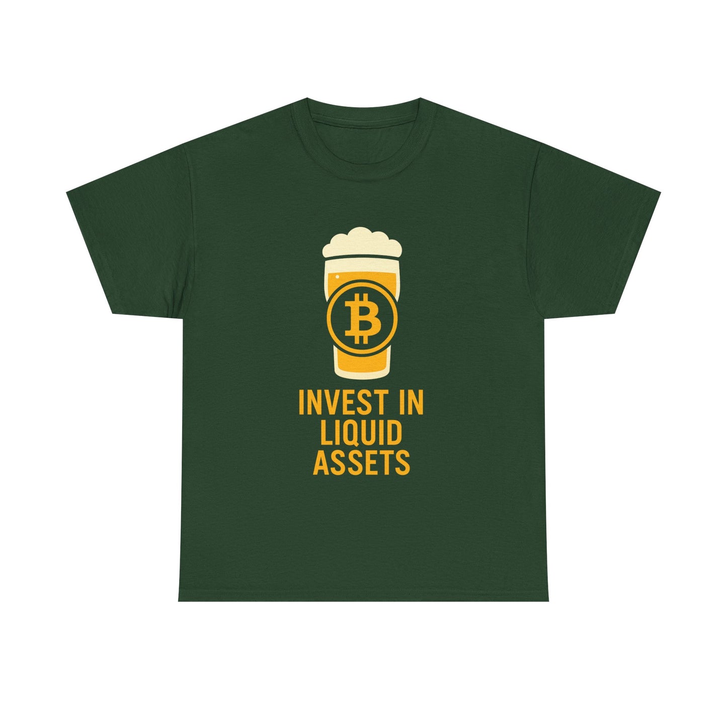 Bitcoin liquid assets Investment Unisex Heavy Cotton Tee, Crypto Shirt, Financial Humor Tee, Gift for Investors, Funny Bitcoin Apparel