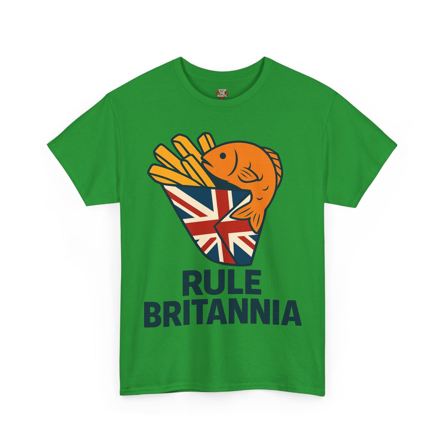 Fish & chips inspired Graphic Tee, Rule Britannia, Unisex Cotton T-Shirt, Casual Wear, Gift for Fish Lovers, Fun British Humor Shirt