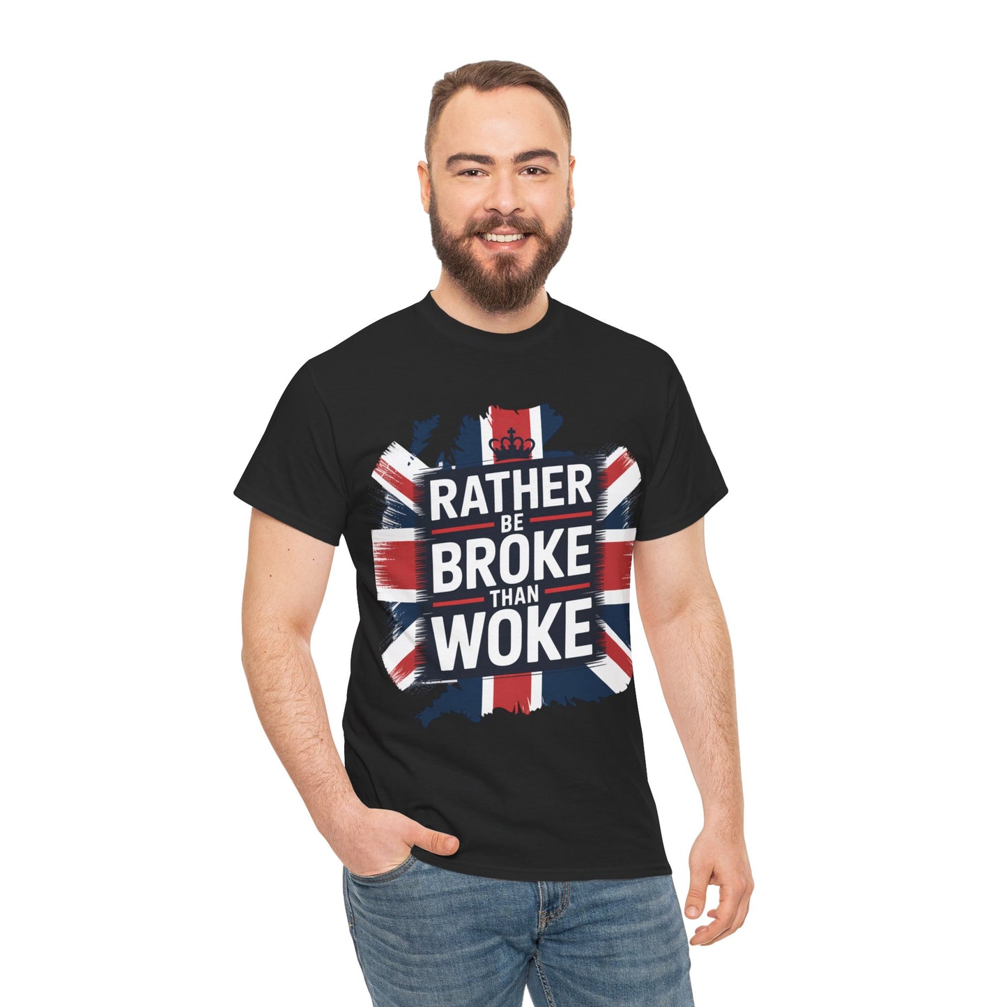 Broke vs. Woke Unisex Heavy Cotton Tee