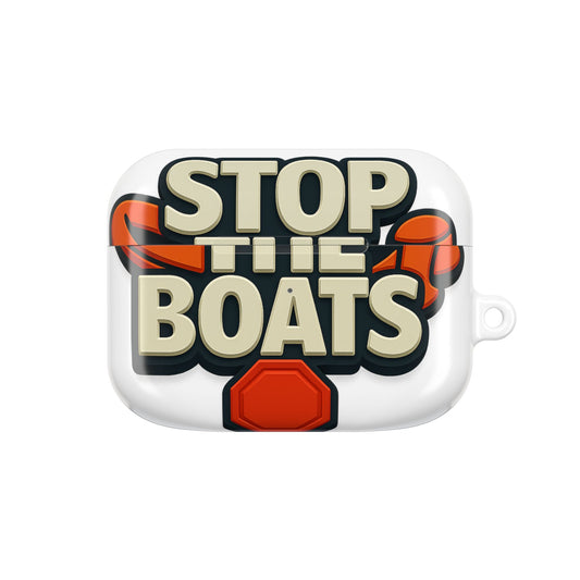 Bold Statement AirPod Case - Stop the Boats | Trendy Tech Accessory, Gift for Activists, Stylish Protection for Earbuds, Fun Phone [...]