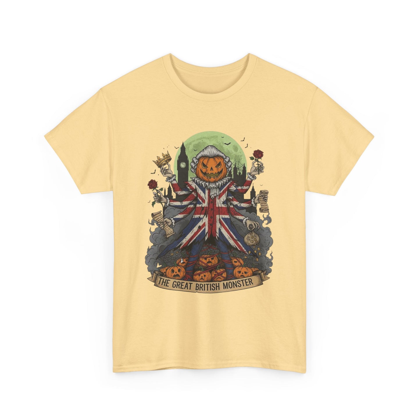 Halloween Themed Unisex Tee, The Great British Monster Shirt, Spooky Cotton T-Shirt for Halloween, Unisex Graphic Tee, Unique Gift Idea