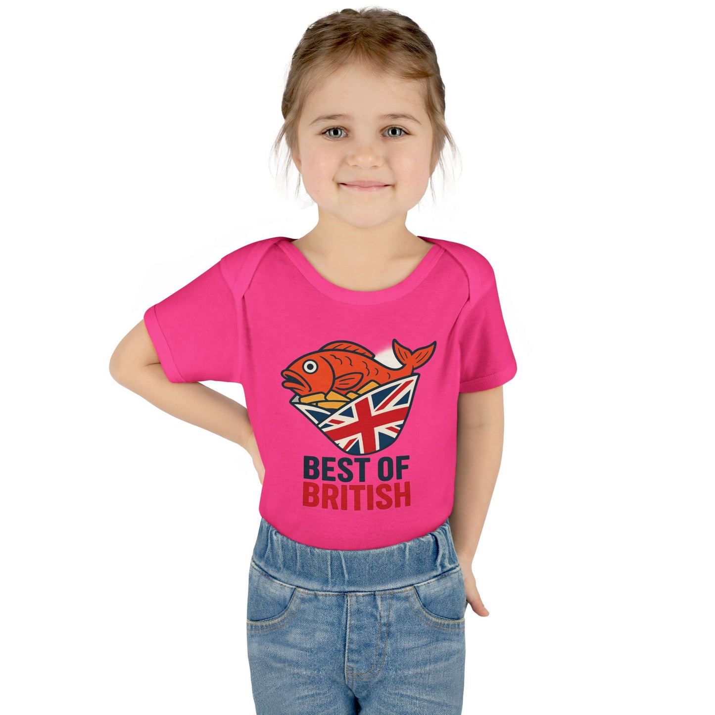 Fish & chips British Pride Baby Bodysuit, Cute Infant Outfit, Baby Shower Gift, British Culture Apparel, New Parent Essentials, Toddler Clothing