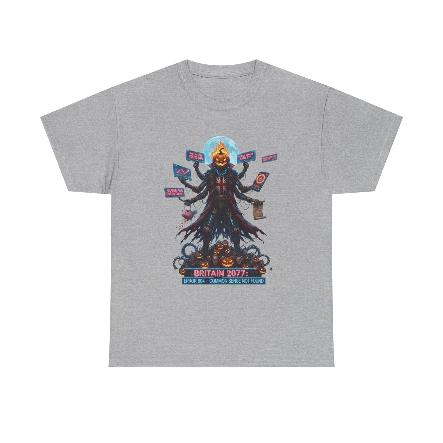 Halloween british satire design - Brightly Illustrated Unisex T-Shirt, Pop Culture Tee, Graphic Cotton Tee, Unique Gift for Fans, Casual Wear, Statement Apparel