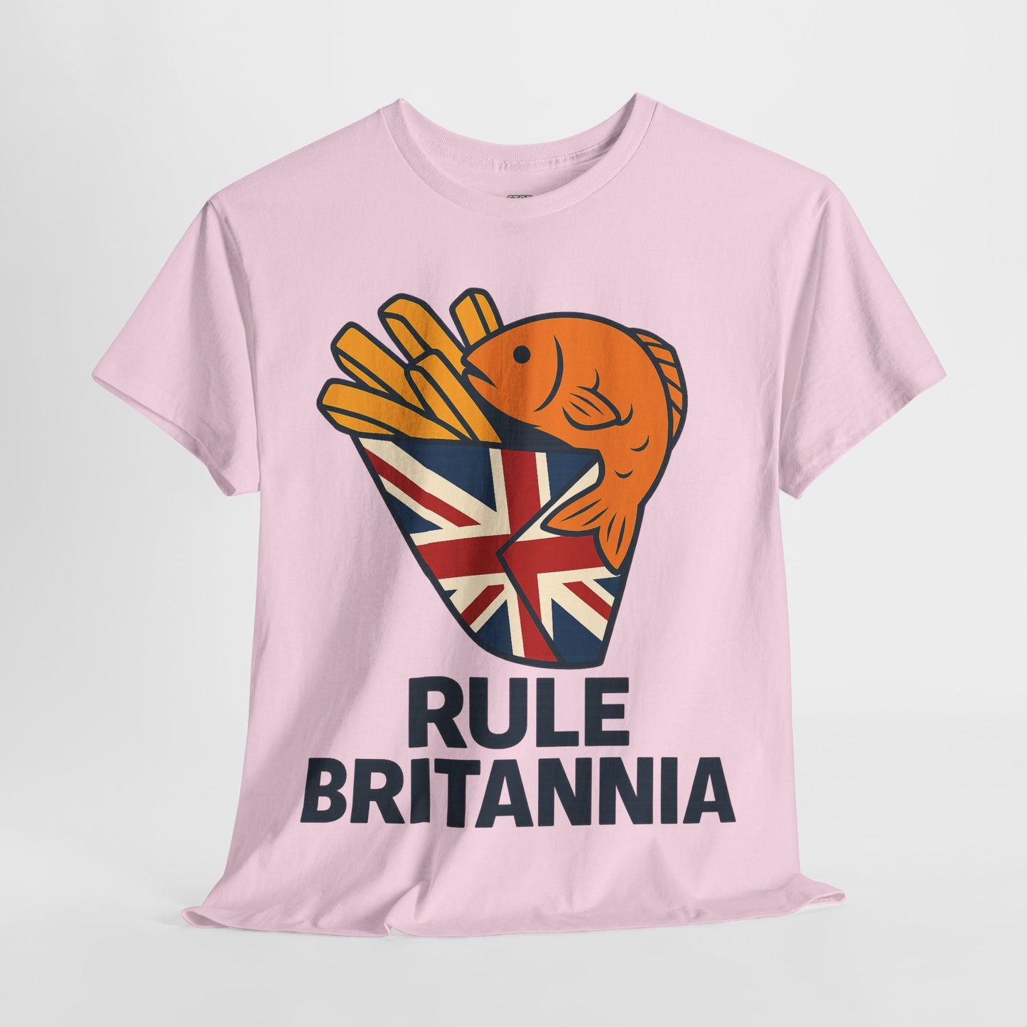 Fish & chips inspired Graphic Tee, Rule Britannia, Unisex Cotton T-Shirt, Casual Wear, Gift for Fish Lovers, Fun British Humor Shirt