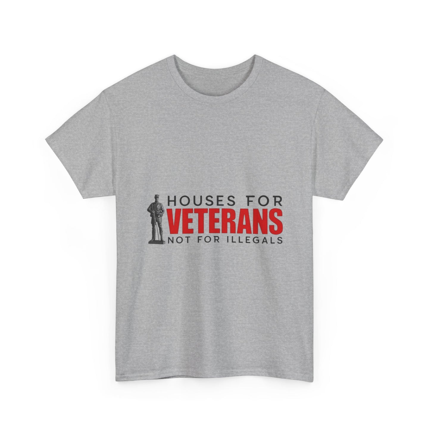 Unisex Heavy Cotton Tee - 'Houses for Veterans' Statement Shirt for Supporters, Patriotic Gifts, Veteran Advocacy Apparel, Everyday [...]