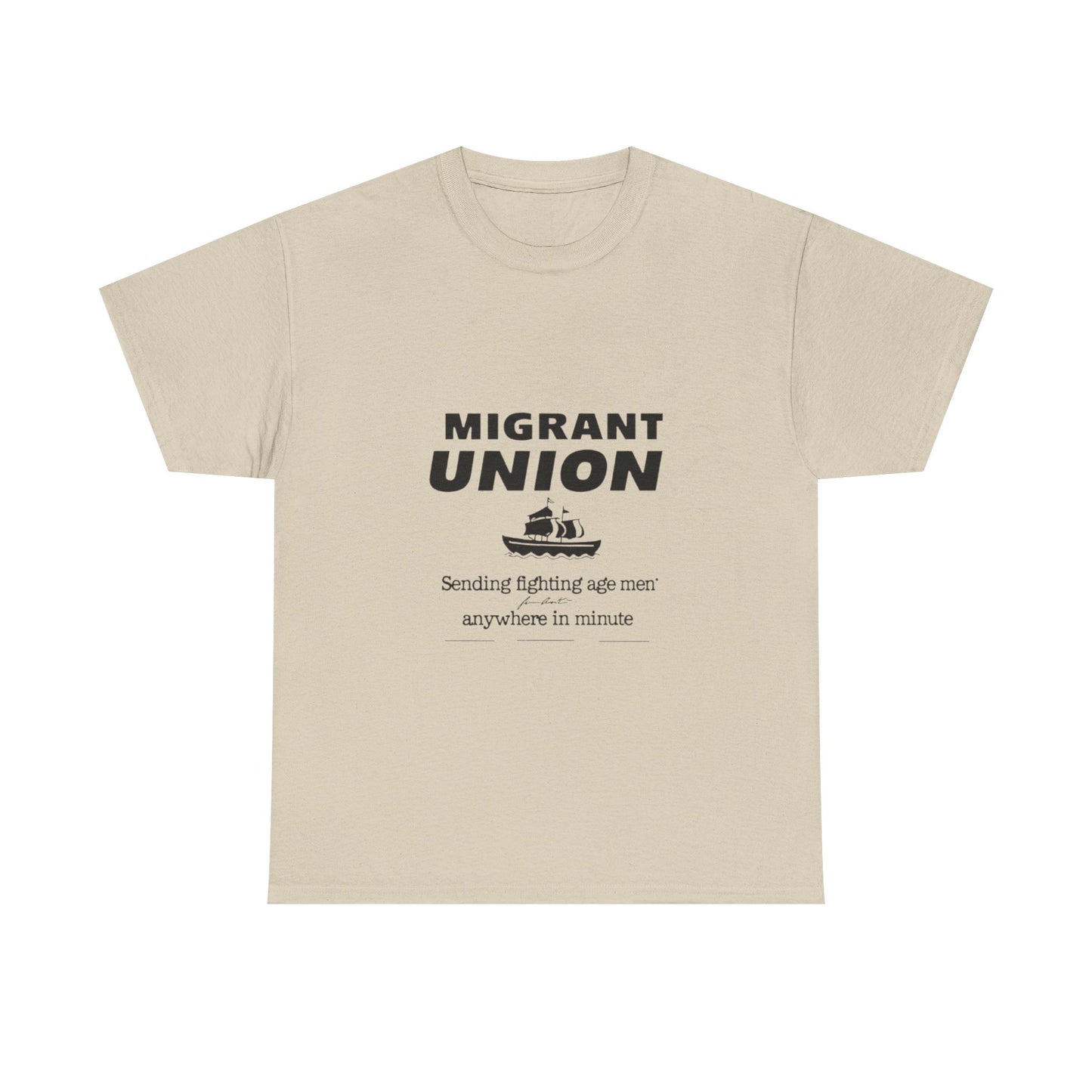 Migrant Union Graphic Tee - Casual Wear, Fundraising Events, Advocacy Apparel, Unisex Streetwear, Everyday Comfort