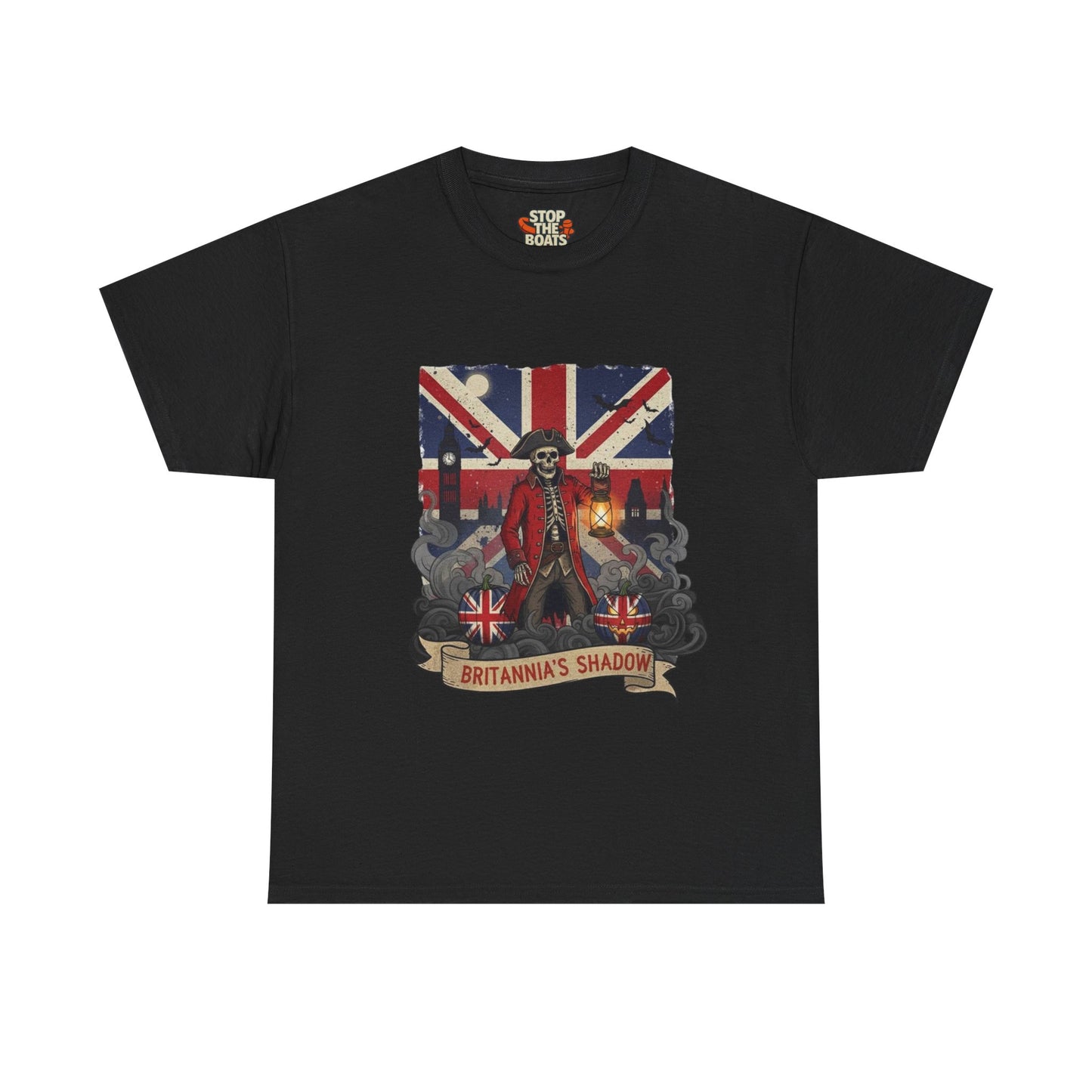 Stop the boats british patriot Halloween Unisex Heavy Cotton Tee