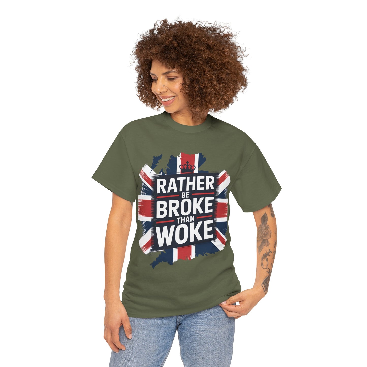 Broke vs. Woke Unisex Heavy Cotton Tee