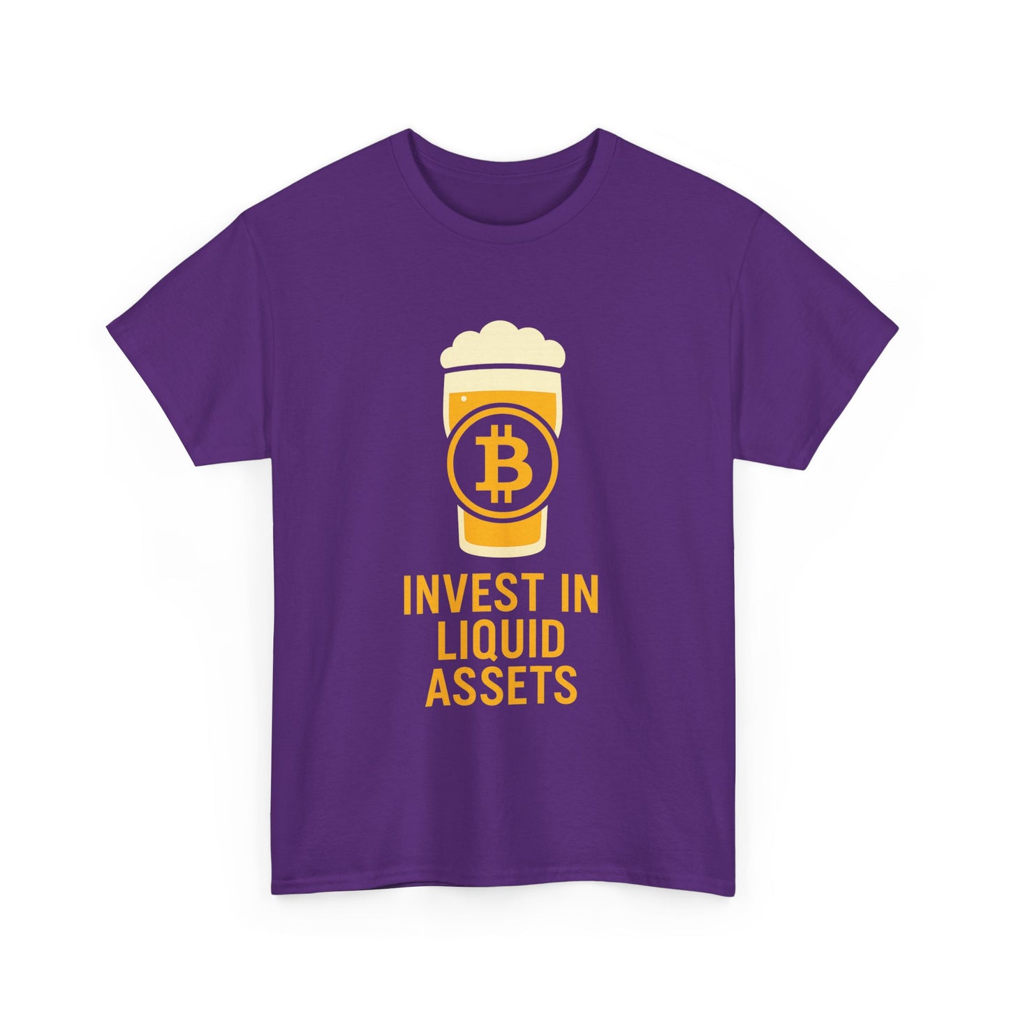 Bitcoin liquid assets Investment Unisex Heavy Cotton Tee, Crypto Shirt, Financial Humor Tee, Gift for Investors, Funny Bitcoin Apparel