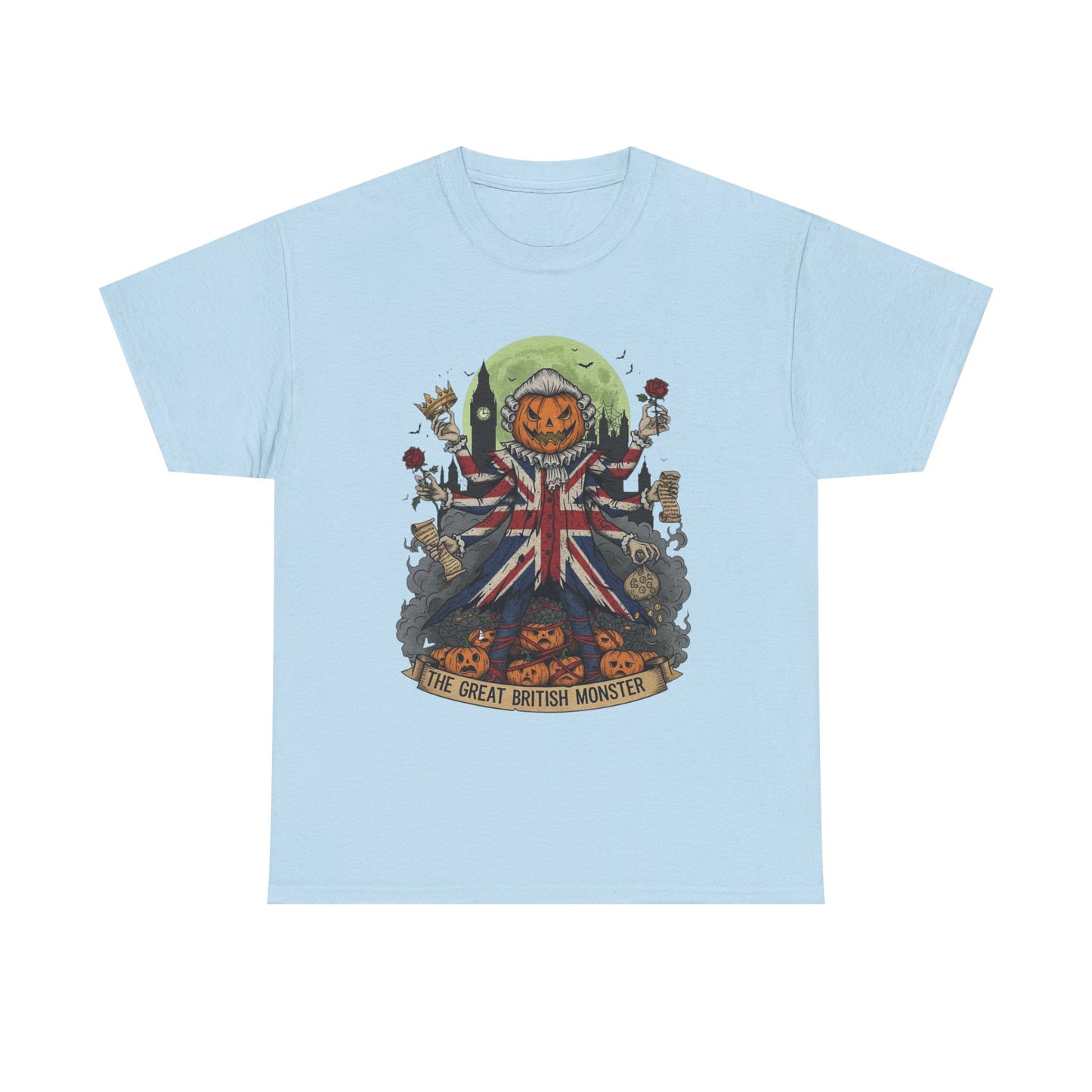 Halloween Themed Unisex Tee, The Great British Monster Shirt, Spooky Cotton T-Shirt for Halloween, Unisex Graphic Tee, Unique Gift Idea