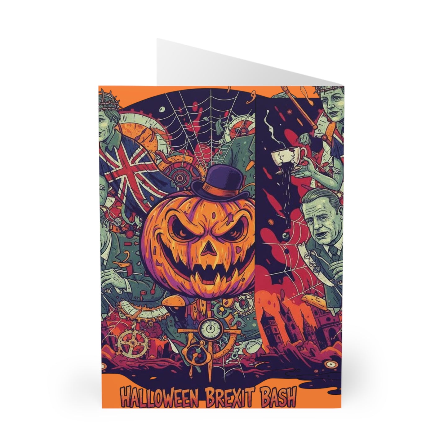 Halloween British satire patriot cards -  Greeting Cards, Spooky Cards for Halloween, Fun Cards for Parties, Unique Cards for Friends, Halloween Decor