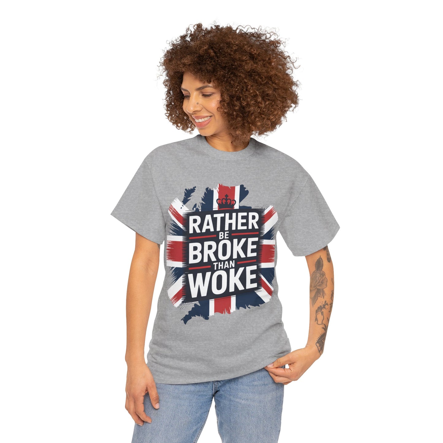 Broke vs. Woke Unisex Heavy Cotton Tee