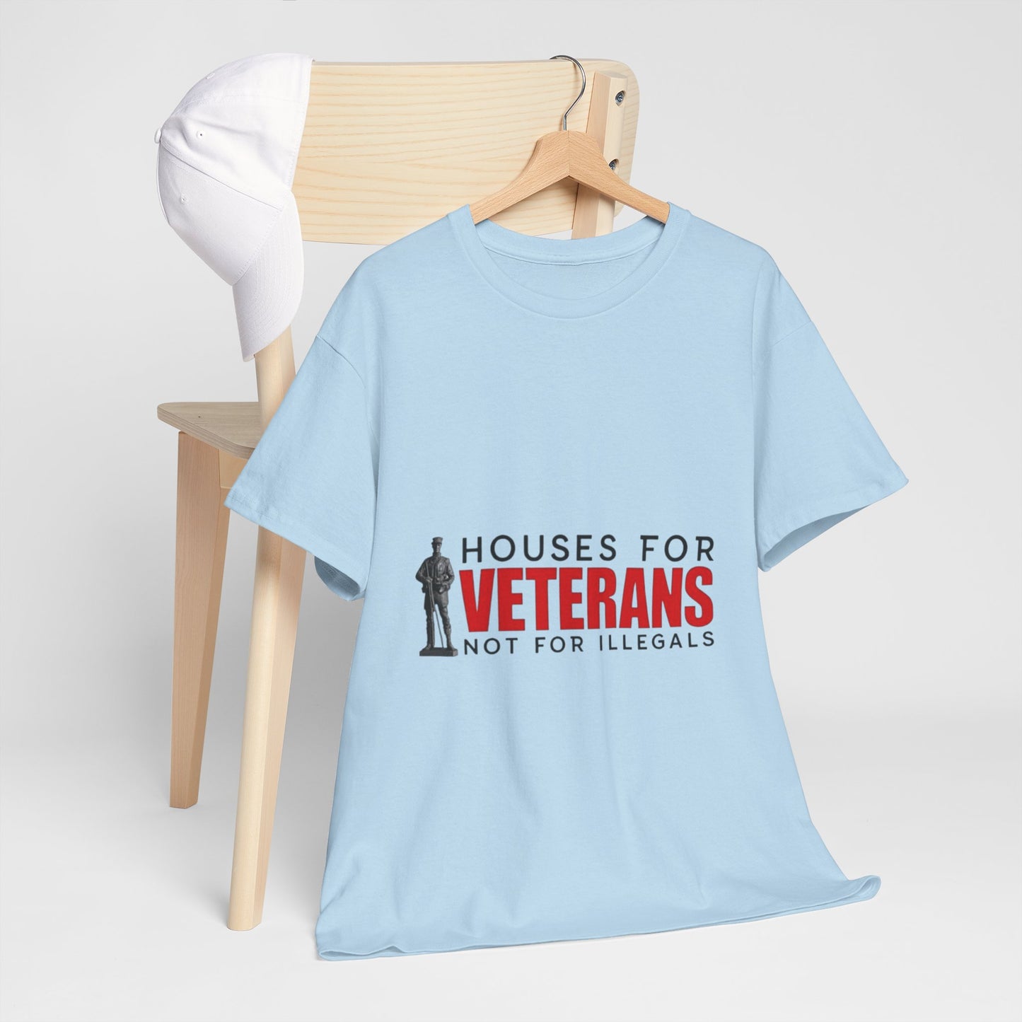 Unisex Heavy Cotton Tee - 'Houses for Veterans' Statement Shirt for Supporters, Patriotic Gifts, Veteran Advocacy Apparel, Everyday [...]