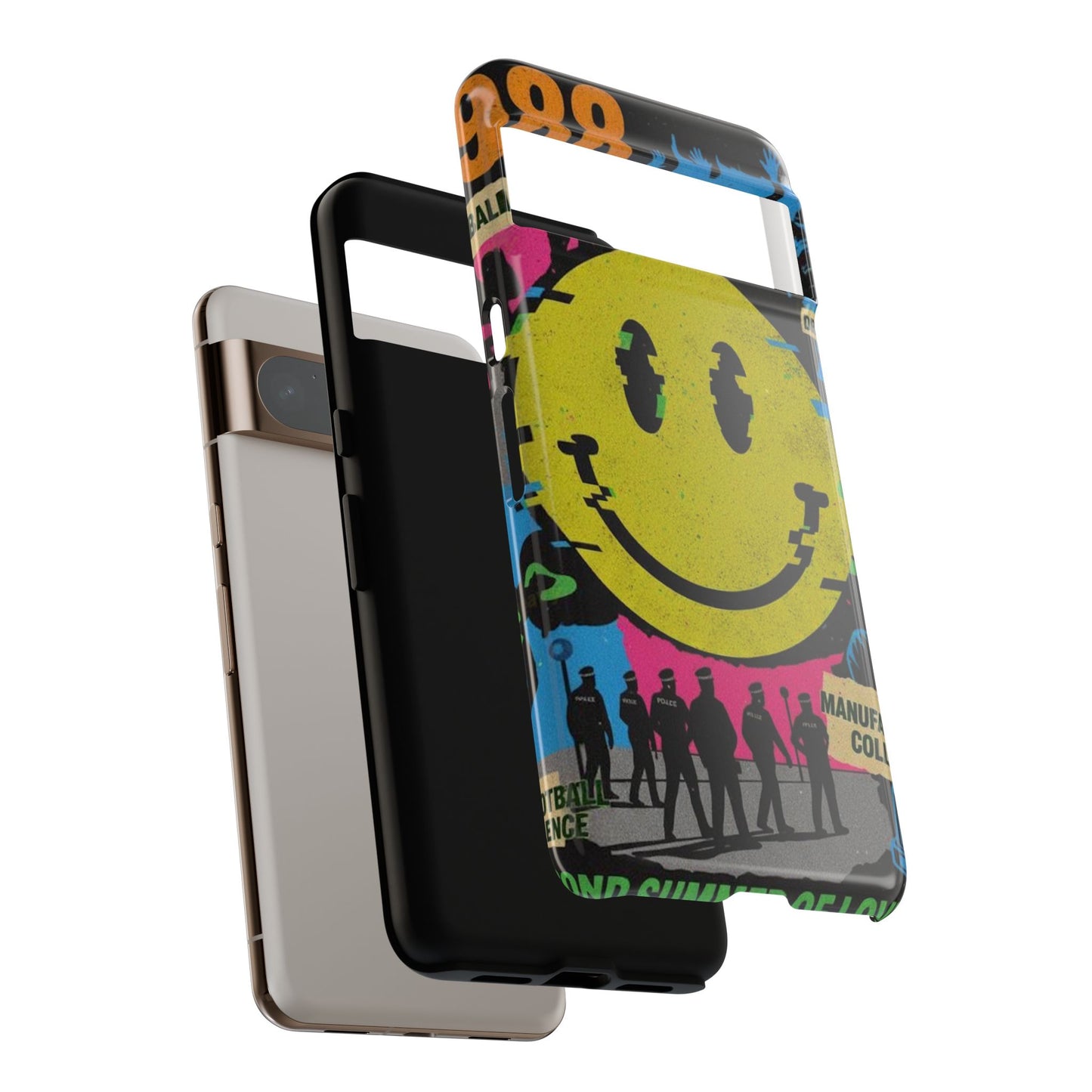 Acid house rave Vibrant iPhone Case, Tough Cases, Smiley Face Phone Cover, Fun Accessory, Colorful Phone Protector, Gift for Teenagers