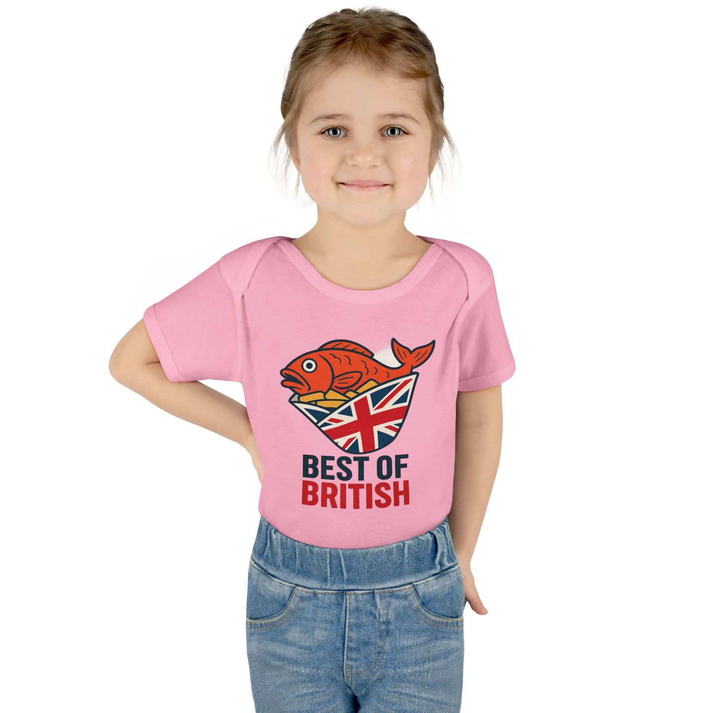 Fish & chips British Pride Baby Bodysuit, Cute Infant Outfit, Baby Shower Gift, British Culture Apparel, New Parent Essentials, Toddler Clothing