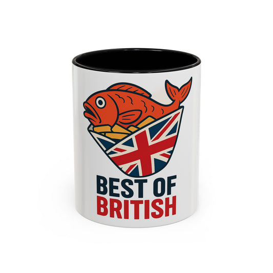 Best of British fish & chips Accent Coffee Mug - Fun Gift for Tea Lovers, Unique Kitchen Decor, Ideal for British Holidays, Collectible Coffee [...]