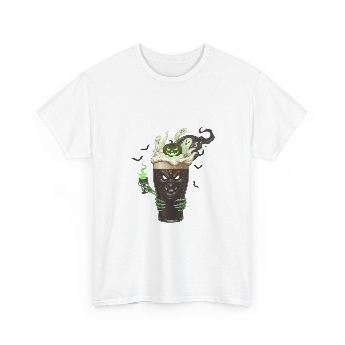 Guiness halloween Artistic Unisex Tee featuring Eco-Themed Design, Perfect for Casual Wear, Gift for Nature Lovers, Eco-Conscious Apparel, Earth Day