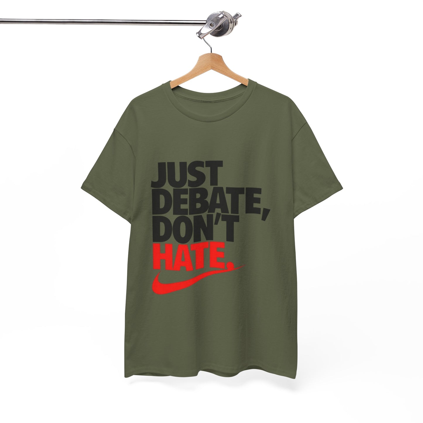 Unisex Cotton Tee - Just Debate, Don't Hate