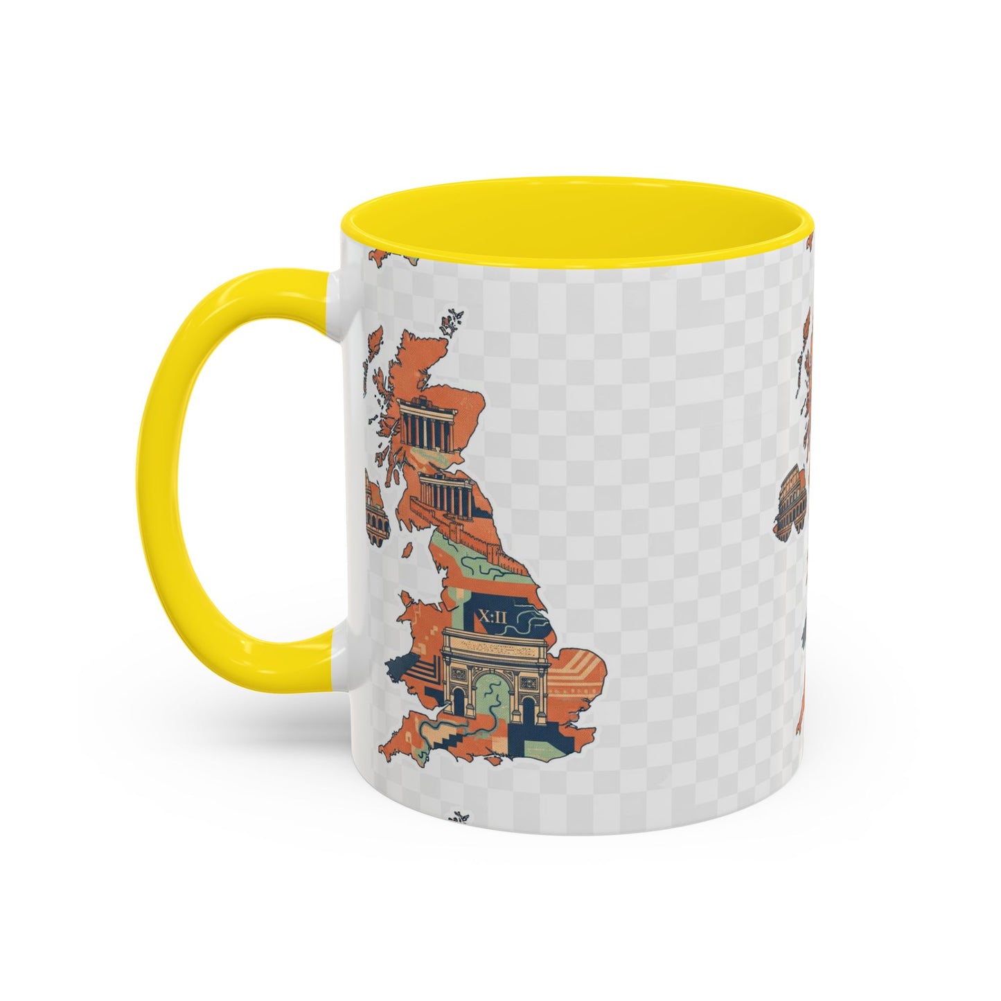 British Landmarks Accent Coffee Mug | Travel Gift, Home Decor, Coffee Lover, Souvenir, Unique Design