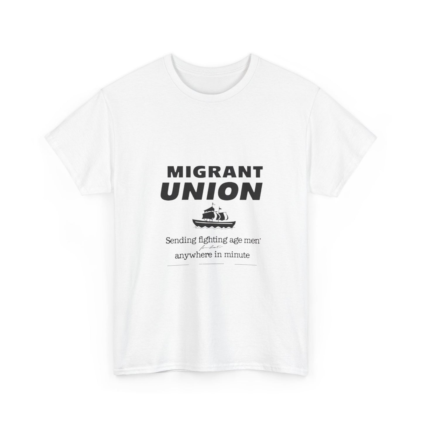 Migrant Union Graphic Tee - Casual Wear, Fundraising Events, Advocacy Apparel, Unisex Streetwear, Everyday Comfort