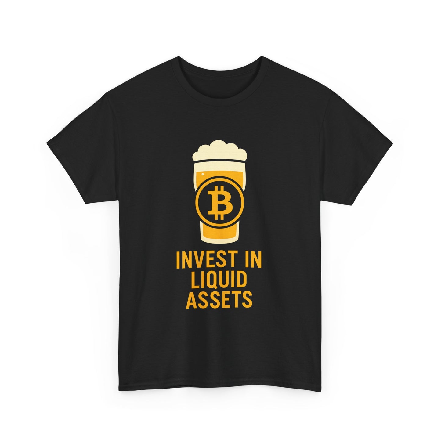 Bitcoin liquid assets Investment Unisex Heavy Cotton Tee, Crypto Shirt, Financial Humor Tee, Gift for Investors, Funny Bitcoin Apparel