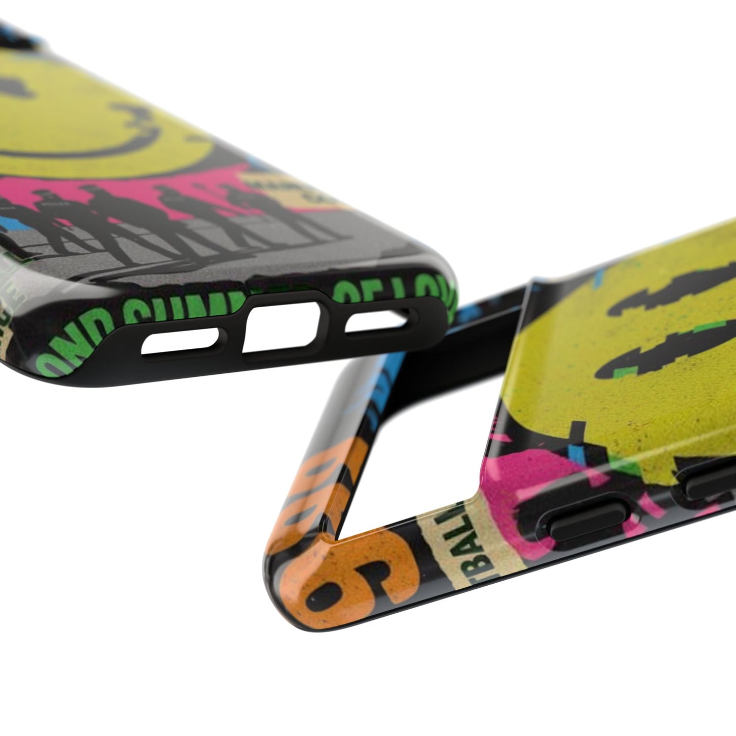 Acid house rave Vibrant iPhone Case, Tough Cases, Smiley Face Phone Cover, Fun Accessory, Colorful Phone Protector, Gift for Teenagers