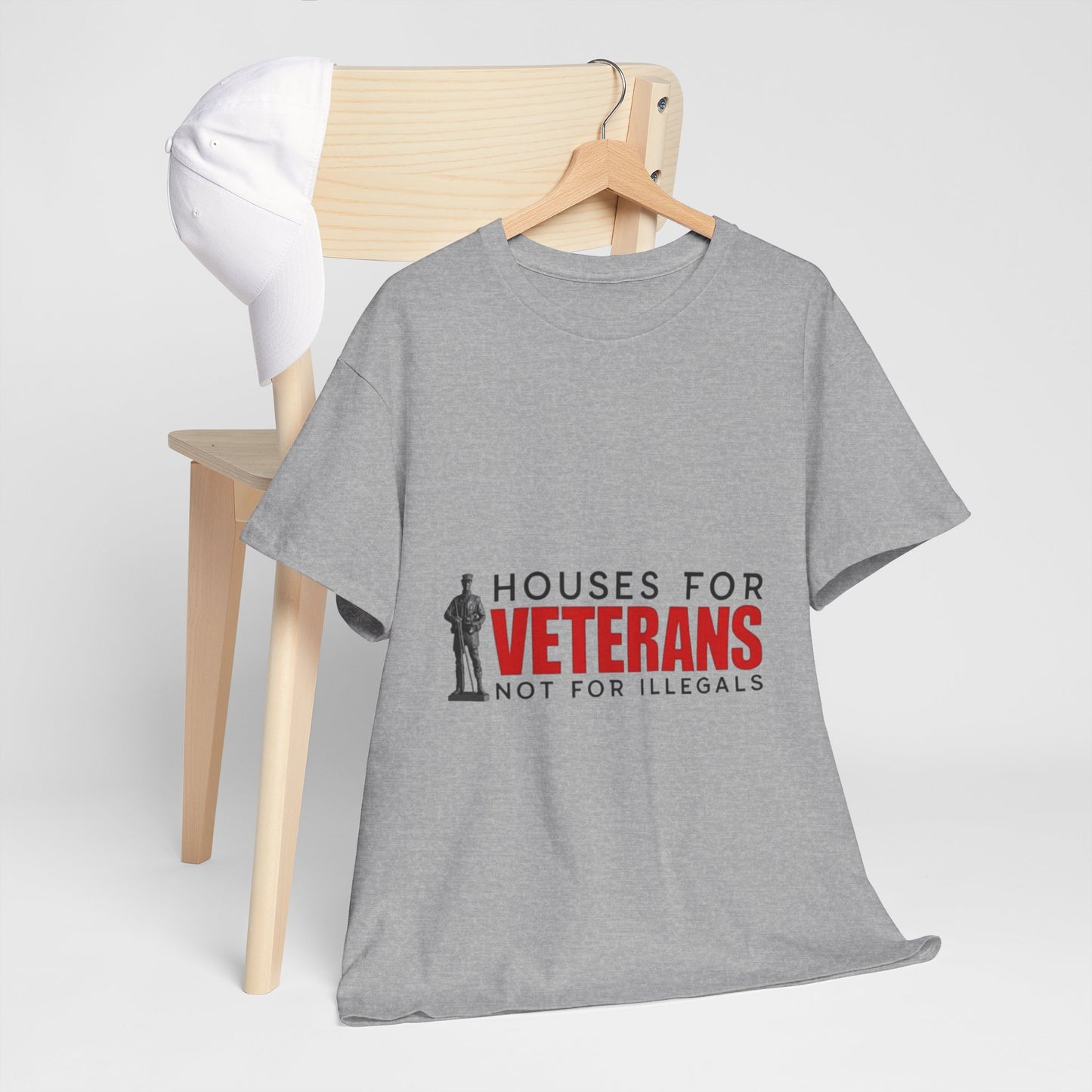 Unisex Heavy Cotton Tee - 'Houses for Veterans' Statement Shirt for Supporters, Patriotic Gifts, Veteran Advocacy Apparel, Everyday [...]
