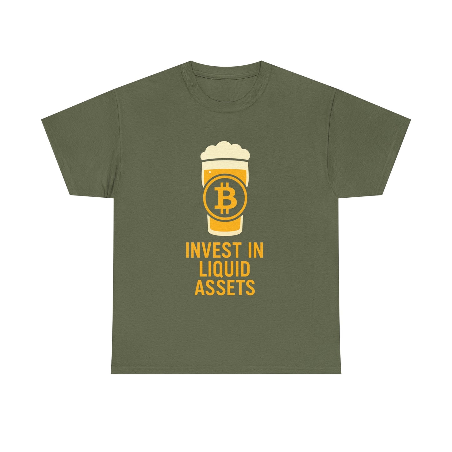 Bitcoin liquid assets Investment Unisex Heavy Cotton Tee, Crypto Shirt, Financial Humor Tee, Gift for Investors, Funny Bitcoin Apparel