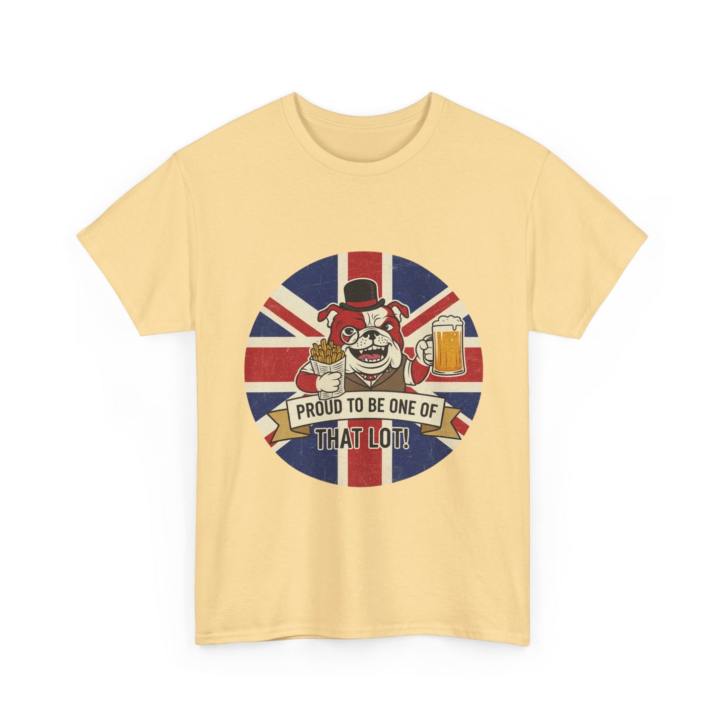 British  bulldog patriot satire cool design Unisex Heavy Cotton Tee shirt all sizes
